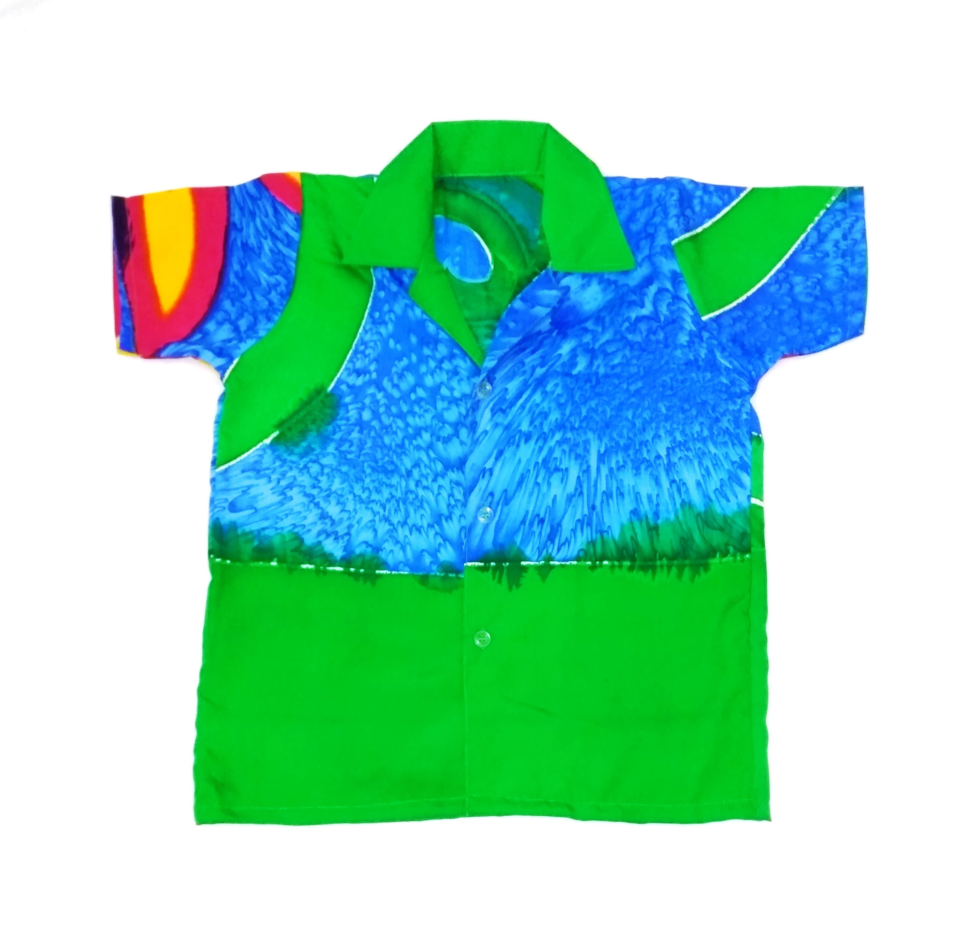 Blue 100% Polyester Beach Shirt