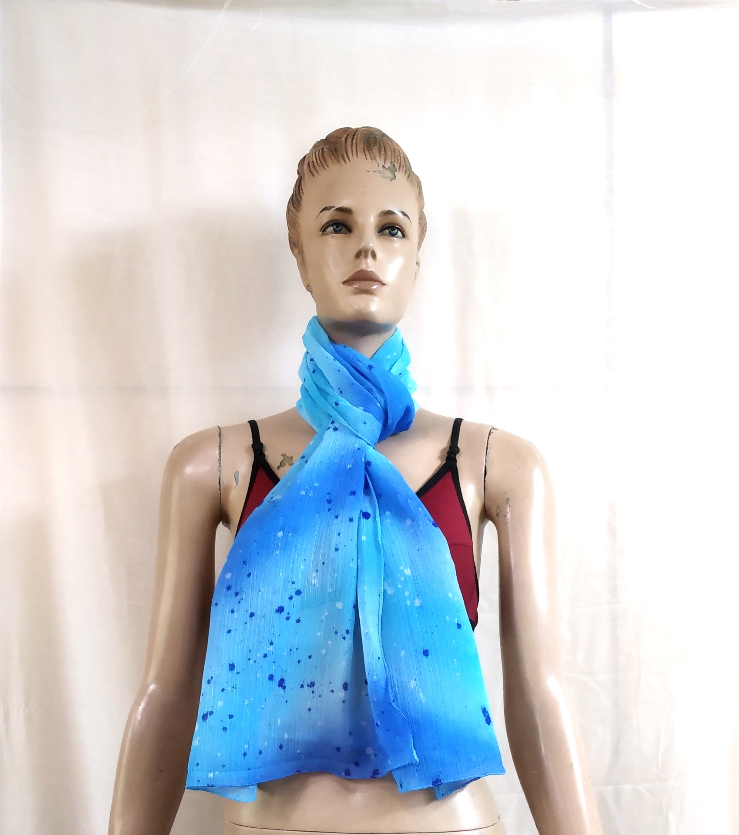 Polyester Printed Stole - 100% Polyester, 53 X 180 Cm , Customizable Floral Print Design For Women