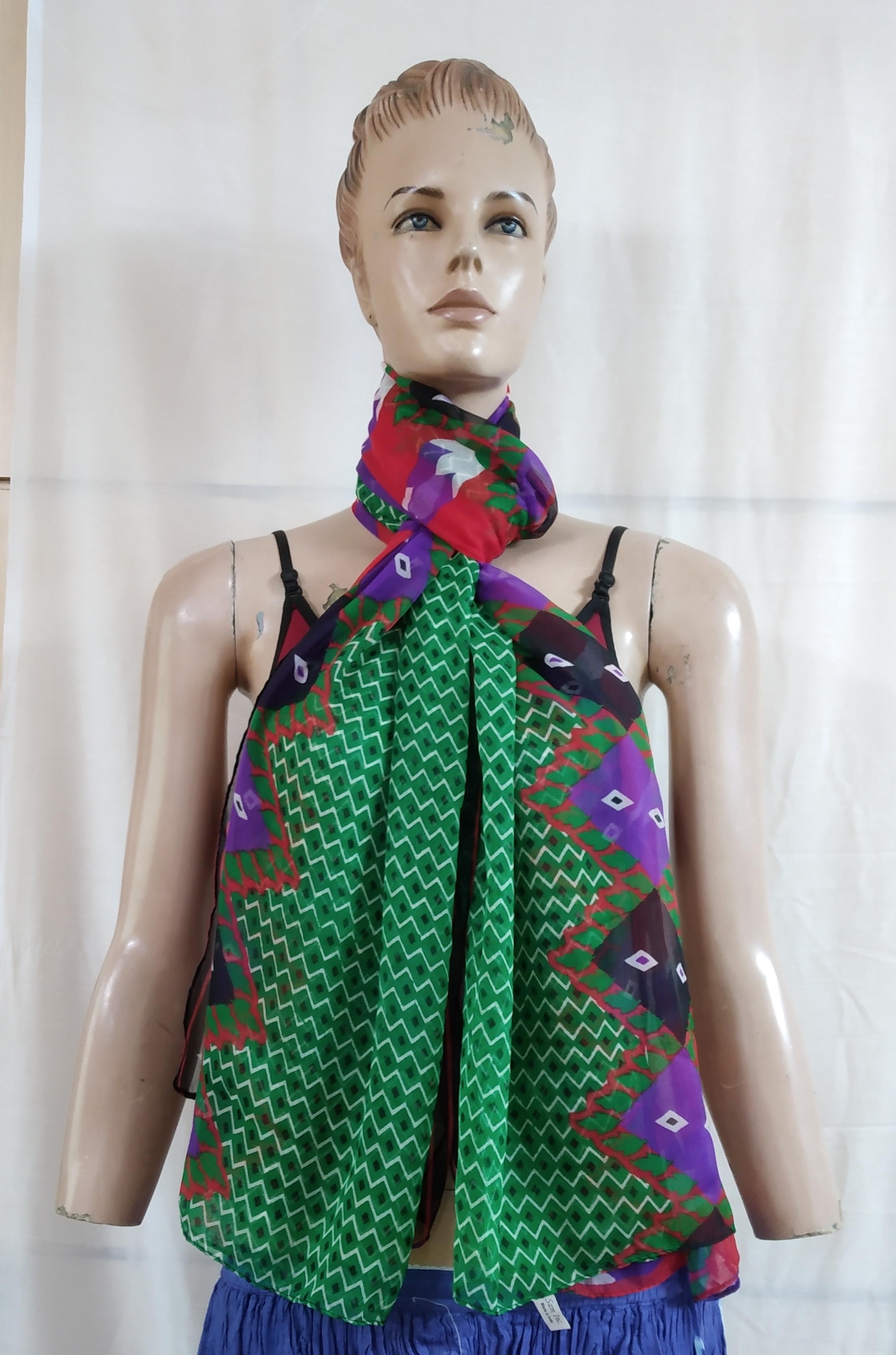 Polyester Printed Pario - 100% Polyester, 100 X 180 Cm, Mahndi Color | Custom Design, Embroidered Pattern, Women's Daily Wear Stole