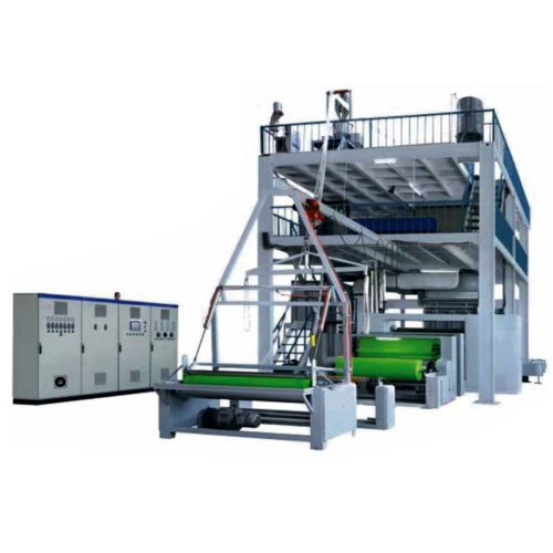 PP SPUNBOND Non Woven Fabric Production Line - Steel Material, 10m x 4m x 5m Dimensions, 100kW Power, 1000kg/h Production Capacity, 100m/min Speed, Semi-Automatic Operation