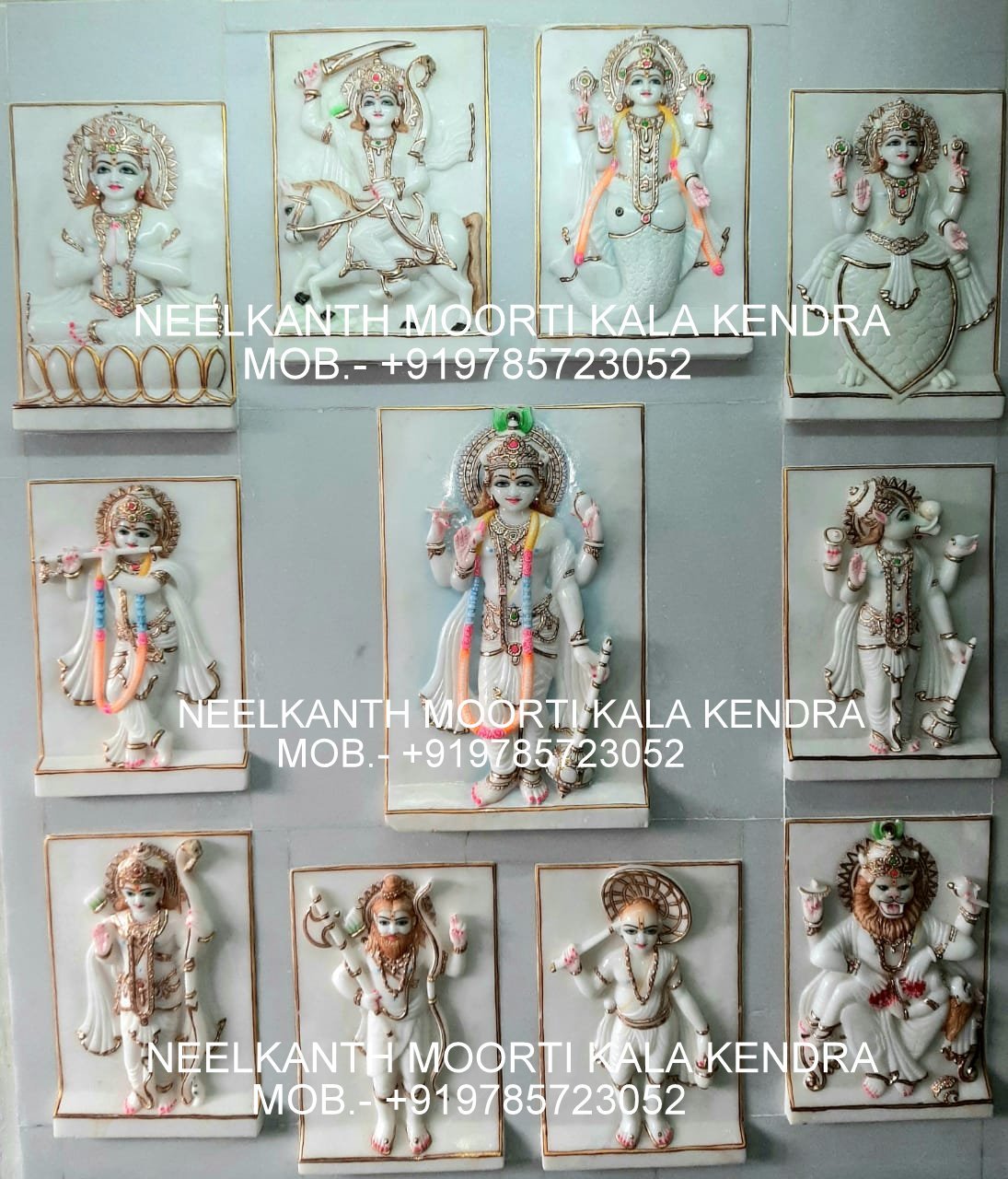 Marble Buddha Avatar - Height: 24 Inches Inch (In)