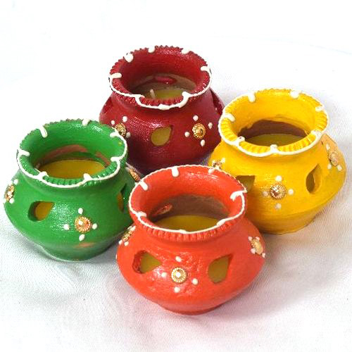 सजावटी मल्टीकलर मटकी