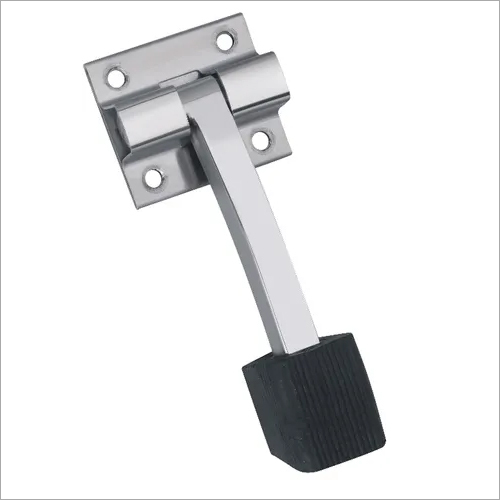 Square Door Stopper - Stainless Steel, Different Sizes Available, Glossy Silver Finish, Anti-Corrosion, Screw-In Installation for Wall Protection
