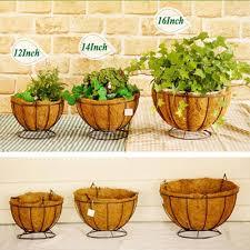 Coir Garden Coir Floor Basket - Coco Fiber, Large Capacity, Circular Shape | Stylish Home Decoration, Rustproof Steel Frame, Thick Coco Liner