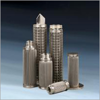 Pleated Filter Element - Stainless Steel, Various Dimensions | Single or Multi-Pleat Style, High Operating Temperature and Pressure, Micron Filtration Rating, Threaded or Flanged End Connections