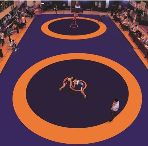 Blue Wrestling Mats
