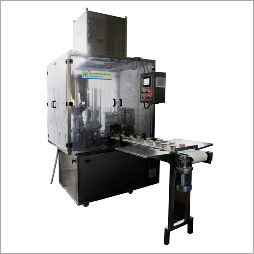 स्वचालित घुमावदार प्रकार की डबल हेड कप भरने और सील करने की मशीन (मॉडल 2-8-R)