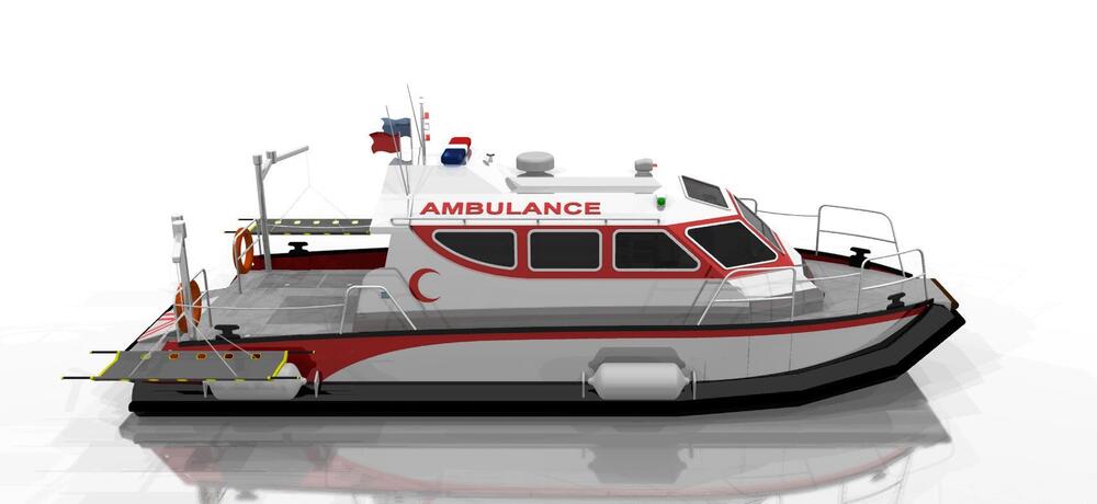 10 Seater Ambulance Boat - Engine Type: Inboard