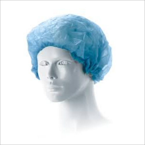 Non-Woven Bouffant Cap - Disposable Non-Woven Material, Blue Color, Secure Elastic Fit, Ideal for Food Service and Healthcare