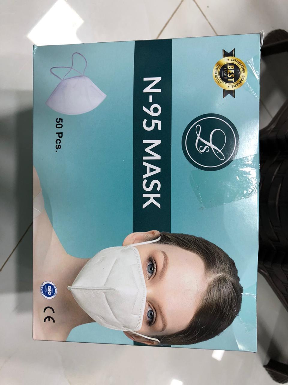 N95 Face Mask - Non Woven, Disposable, 3-layered Protection | Waterproof, Sterilized, Available In White, Grey, Yellow