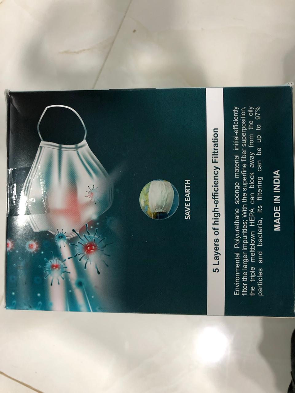 N95 Face Mask - Non Woven, Disposable, 3-layered Protection | Waterproof, Sterilized, Available In White, Grey, Yellow