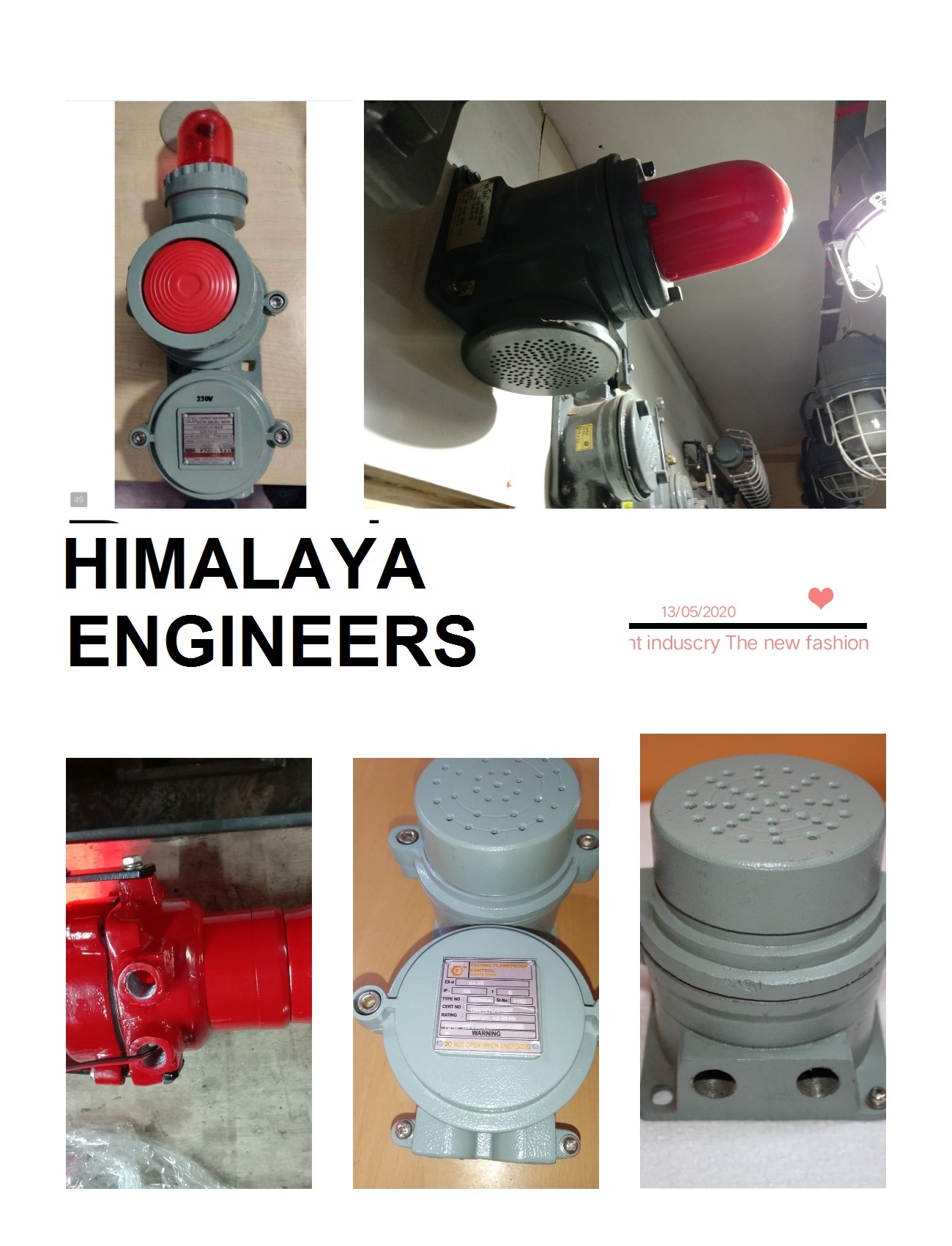 Flameproof Hooter - Cast Aluminum Alloy Lm6 Red Ip65 Protection 230v Rating | High Safety Standards Prevents Short Circuits Enhanced Durability