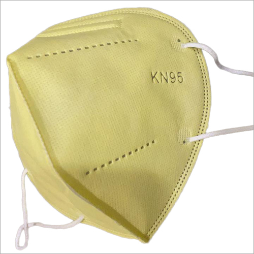KN95 Face Mask - Non Woven, Standard Size, Yellow Color | Unisex Design for Protection in Hospitals, Clinics, Labs
