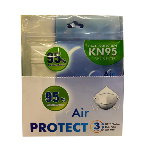 Air Protect Face Mask - 100% Skin Friendly Cotton, Standard Size, White Color - All-Day Comfort, Lightweight Design, Washable, High-Temperature Sanitized