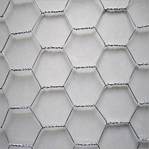Hexagonal Wire Mesh - Stainless Steel, Silver Color | Welded Mesh with Powder Coating Finish