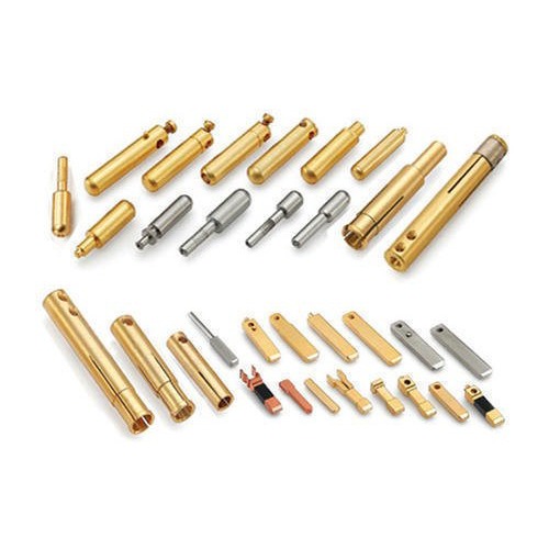Silver & Gold Brass Industrial Pin Socket