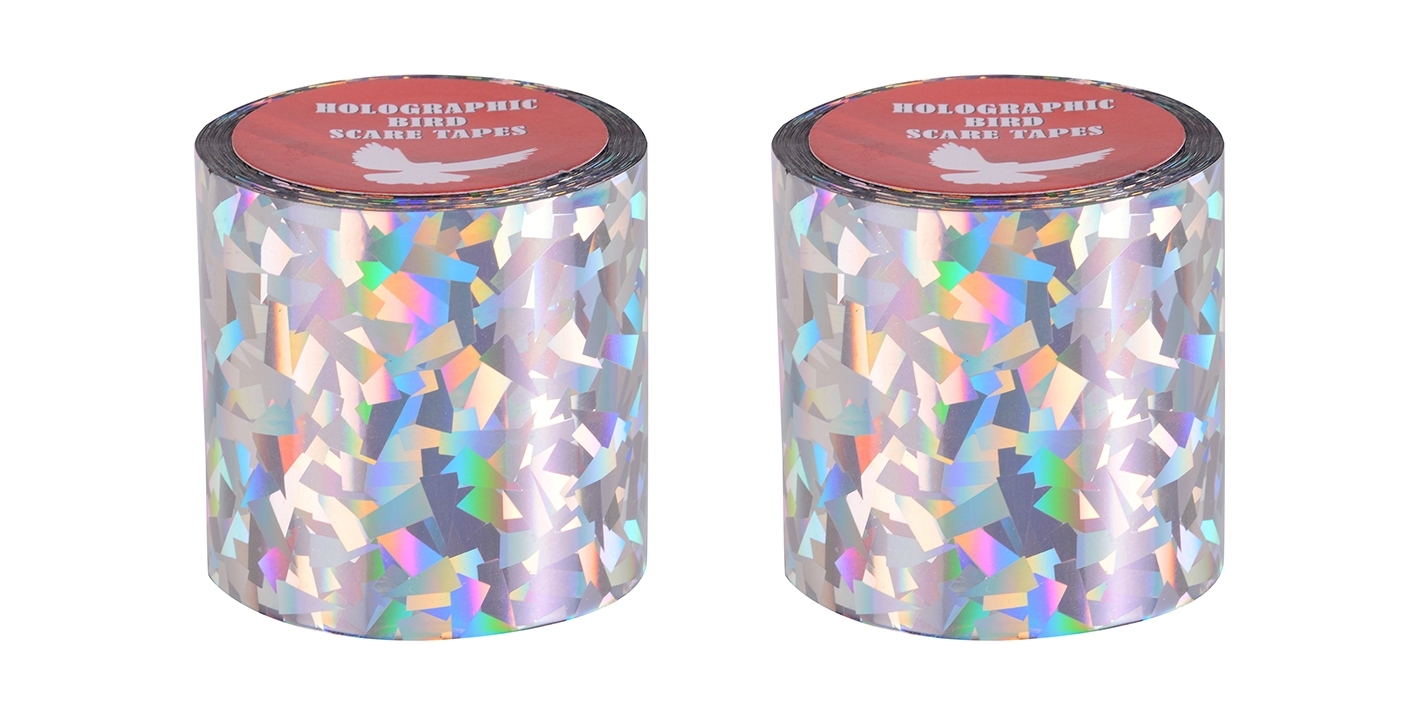 Bird Scare Ribbon For Agriculture Crop Protection And Garden Use - Color: Holographic Silver