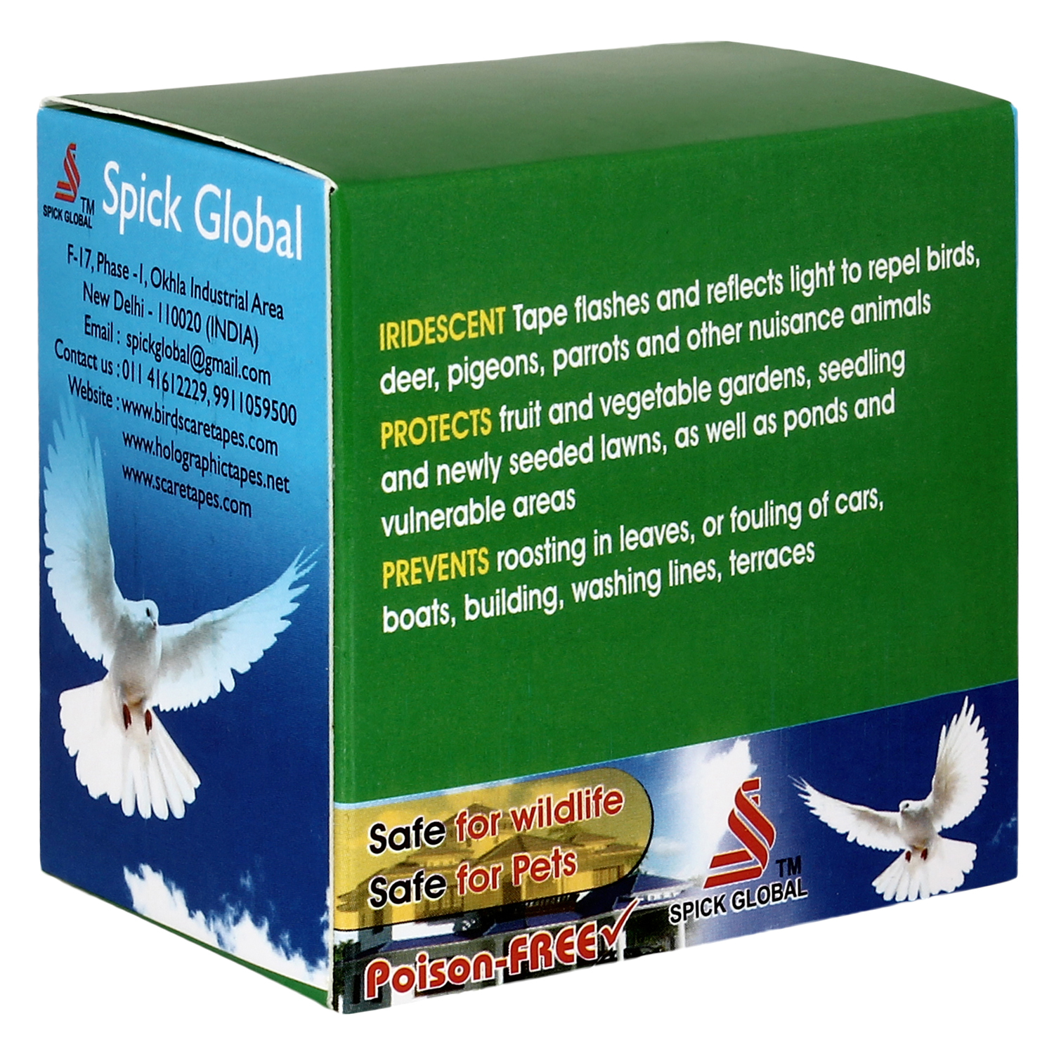 Bird Scare Ribbon For Agriculture Crop Protection And Garden Use - Color: Holographic Silver