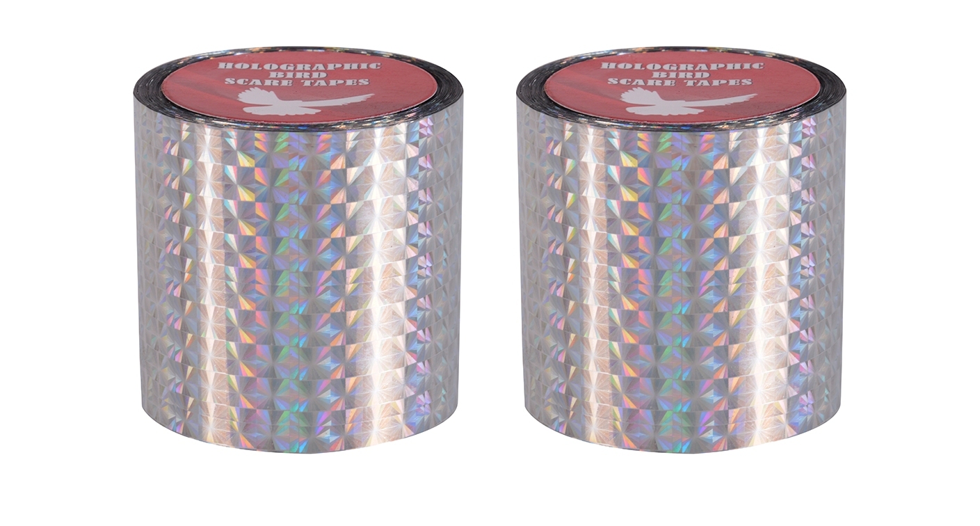 Bird Scare Ribbon For Agriculture Crop Protection And Garden Use - Color: Holographic Silver