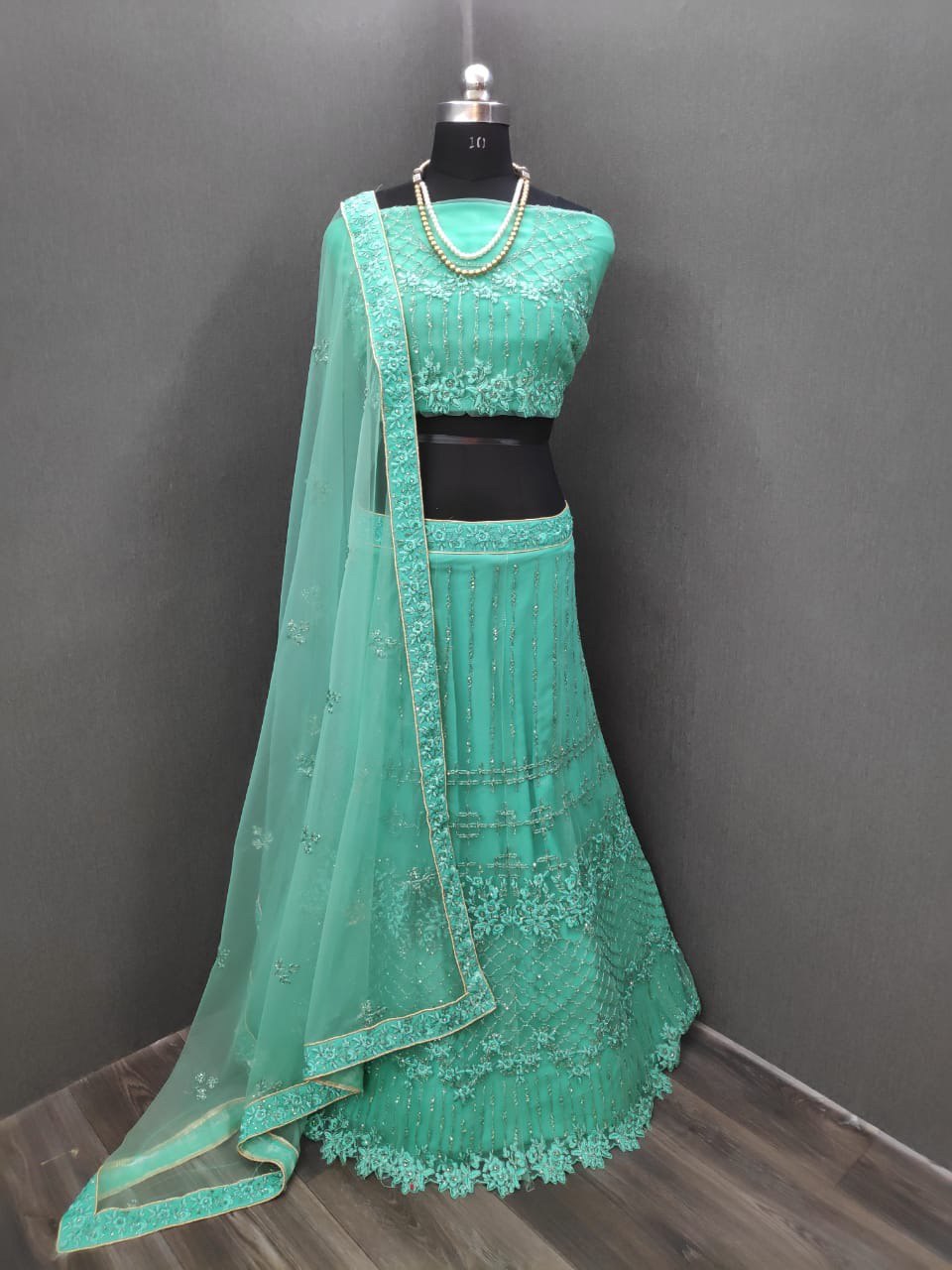 Multi White Fancy Lehenga Choli