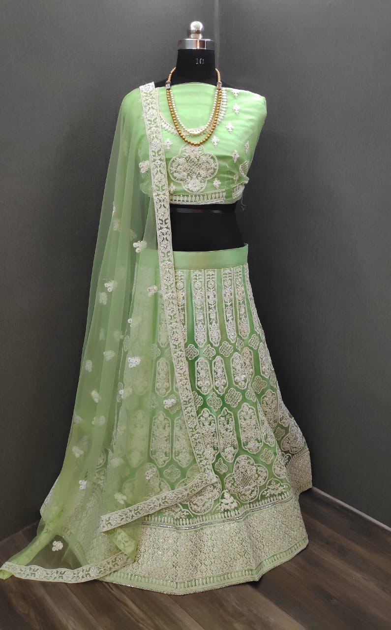 Multi White Fancy Lehenga Choli