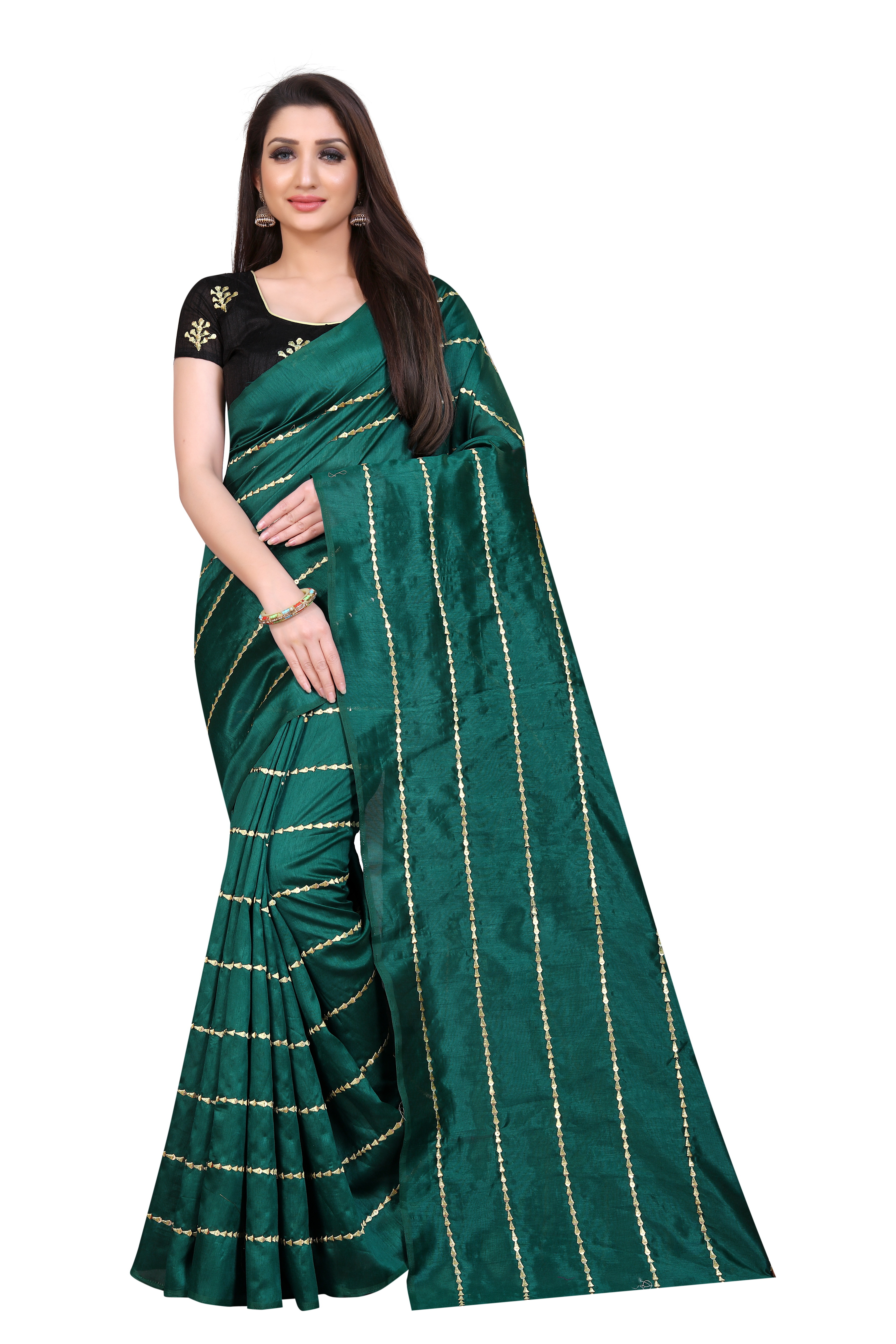 Designer Saree - Zoya Silk With Attached Blouse | Multi-color, Perfect For Party Wear, All Seasons