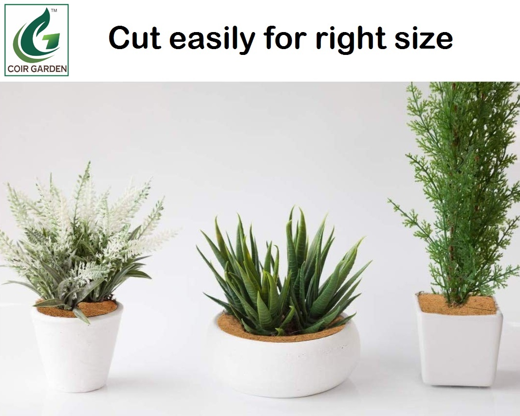 Coir Garden Coir Mulch Mat - Coconut Fiber, 2-6 Mm Thickness, Light Brown, Circular | Eco-friendly, Easily Bio-degradable, Indoor-outdoor Use