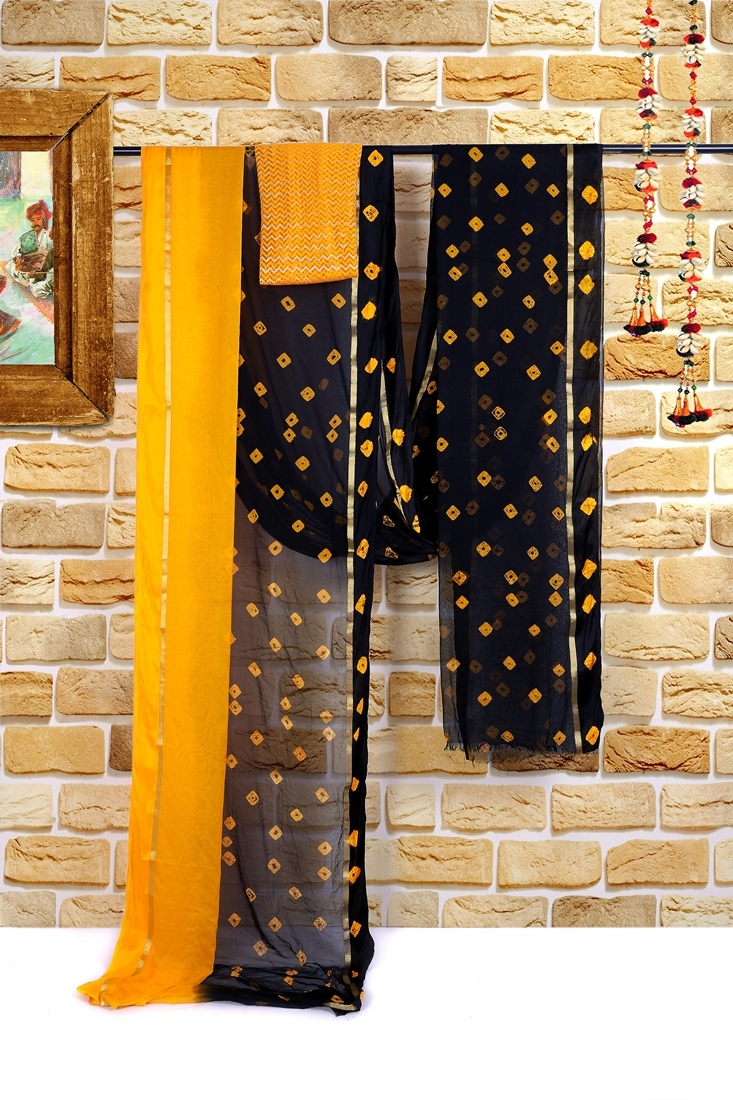 Designer Saree - Multicolor Shiffon Fabric, Attached Blouse For Daily Wear In All Seasons