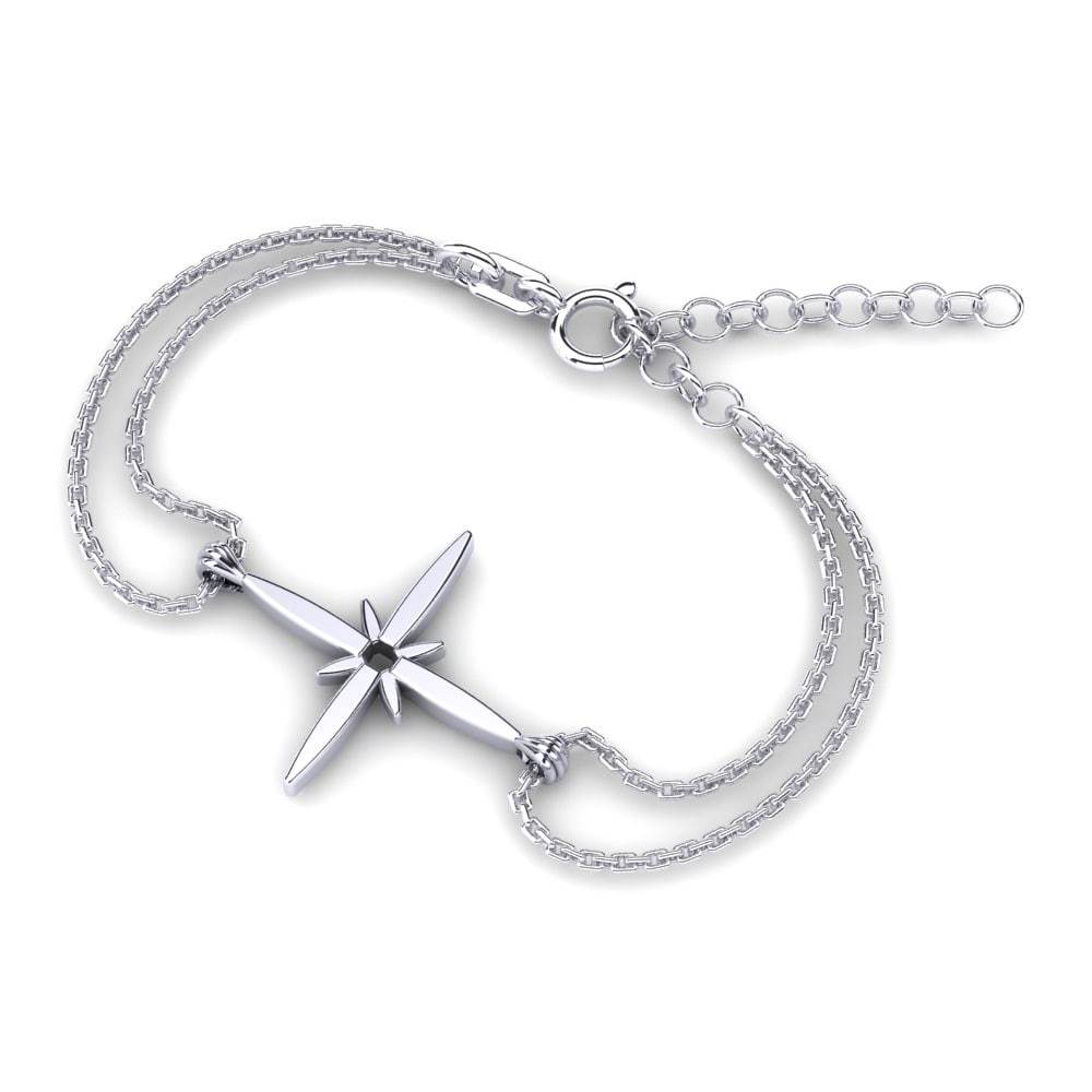 Gemstone Silver Bracelet - 925 Sterling Silver, All Us Sizes Available | Chain & Link Design, Nickel-free Rhodium Plating, Ideal For Anniversary, Engagement, And Gifts