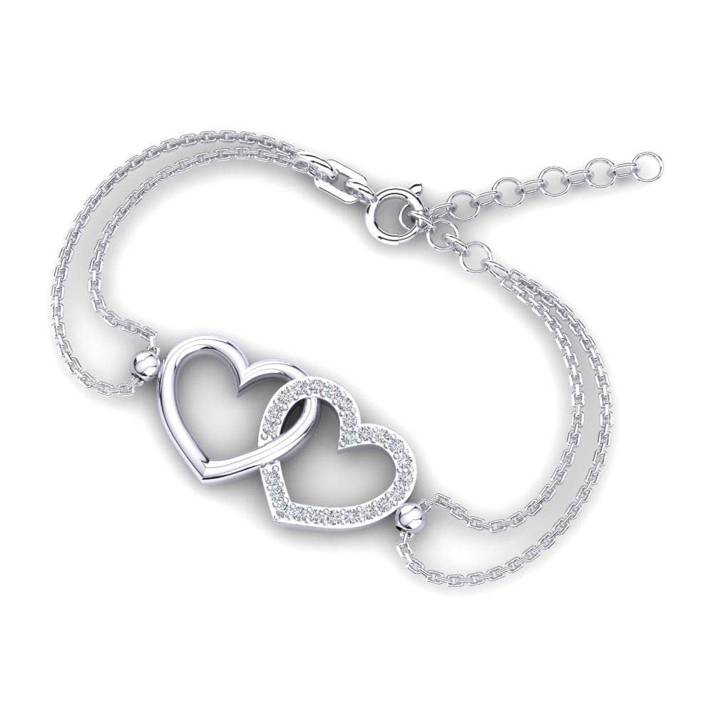 Gemstone Silver Bracelet - 925 Sterling Silver, All Us Sizes Available | Chain & Link Design, Nickel-free Rhodium Plating, Ideal For Anniversary, Engagement, And Gifts