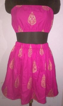 Ladies Top - Cotton, Size S-L, 14 Inches Length, Pink | Comfortable Fit, Soft Fabric, Stylish Design, Two-Piece Set, Trendy, Easy Care, Versatile Wear