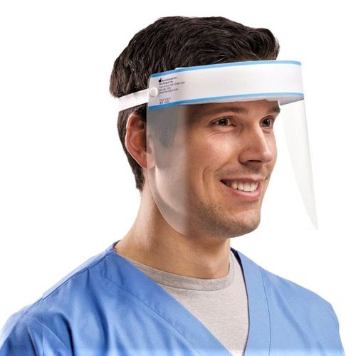 Petg Disposable Face Shield - Transparent Plastic, Rectangular Shape | Recyclable, Waterproof, Ideal For Medical And Laboratory Use