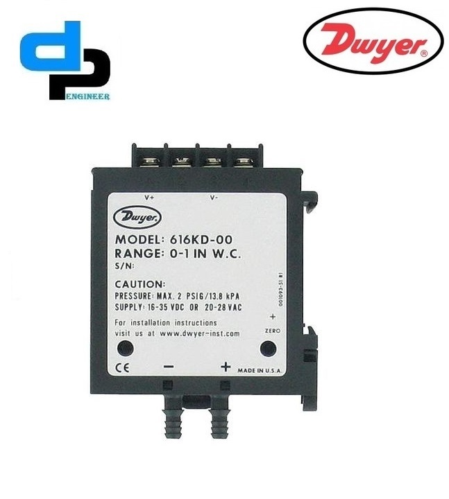 Dwyer 616kd-02 Differential Pressure Transmitter Accuracy: A 0.25% %