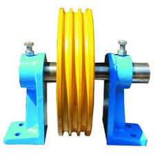 Elevator Diverter Pulley - Cast Iron, Various Diameter Options, Multiple Grooves, Sealed Bearings, Painted Finish, Easy Installation