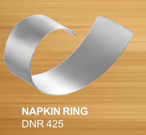 Napkin Ring - Stainless Steel, Mirror Finish, C Design Shape, Set of 12