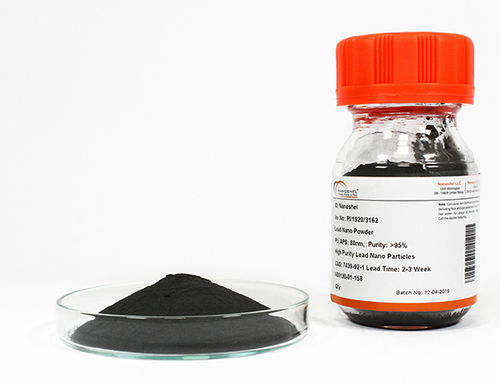 Lead Nanopowder - (Pb, Purity: 99%, APS: 80nm) | Black Color, Density 11.34 g/cm3, Size: 80 nm, Warranty: 6 Months