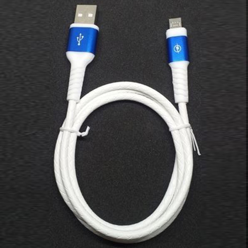 Data Cable - Micro USB, 1.2 MTR Length, Output Current 1A - 4A | PVC Body Material, Elegant White Color, Lightweight 20-30 gm