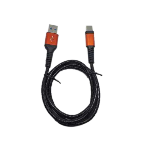 Fast Charging Data Cable - PVC Material, 1.2 MTR Length, Black Color | High Flexibility, Lightweight, 1A-4A Output Current, Various Types Available