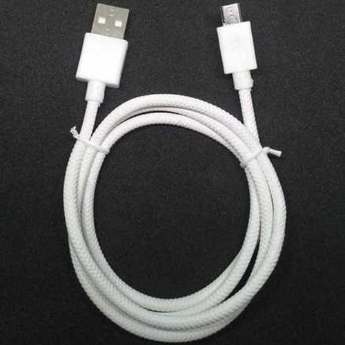 Micro USB Cable - PVC Material, 1.2 MTR Size, White Color | High-Speed Data Transfer, Compatible with Multiple Devices