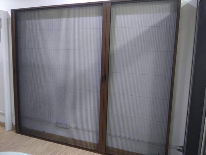 Pleated Insect Screens - Aluminum Frame, 18x18 Mesh Size | Lightweight Grey Fabric, Smooth Texture, Abrasion Resistant Design