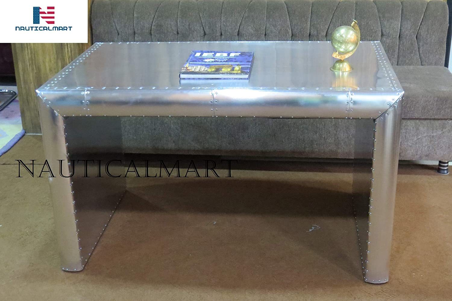 Nauticalmart Aviator Streamline Desk Media Table Aircraft Decor Furniture