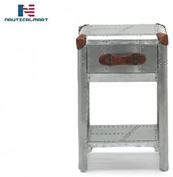 Nauticalmart Aviator 1 Drawer Bedside End Table