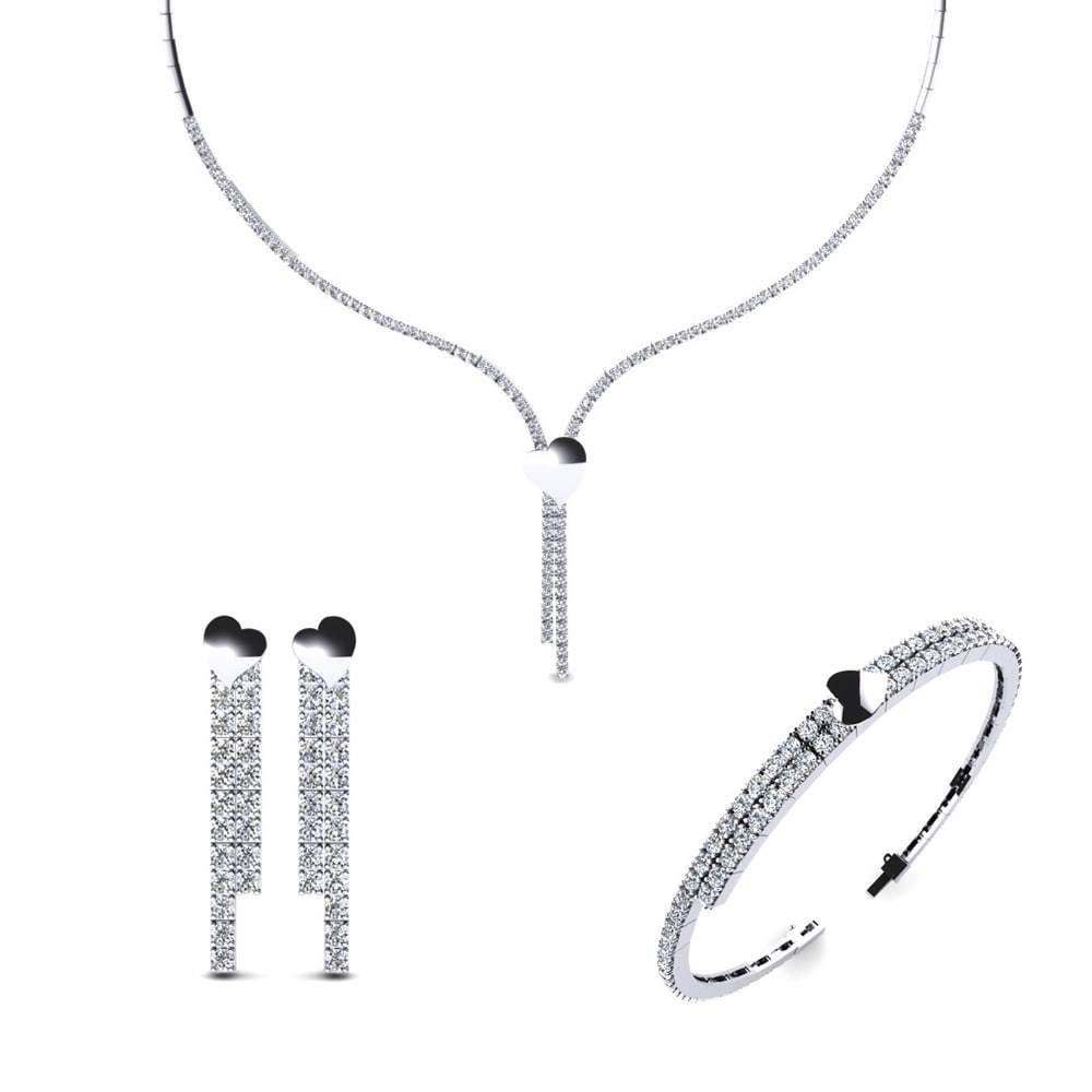 Silver Solitaire Pendant Set Gender: Women