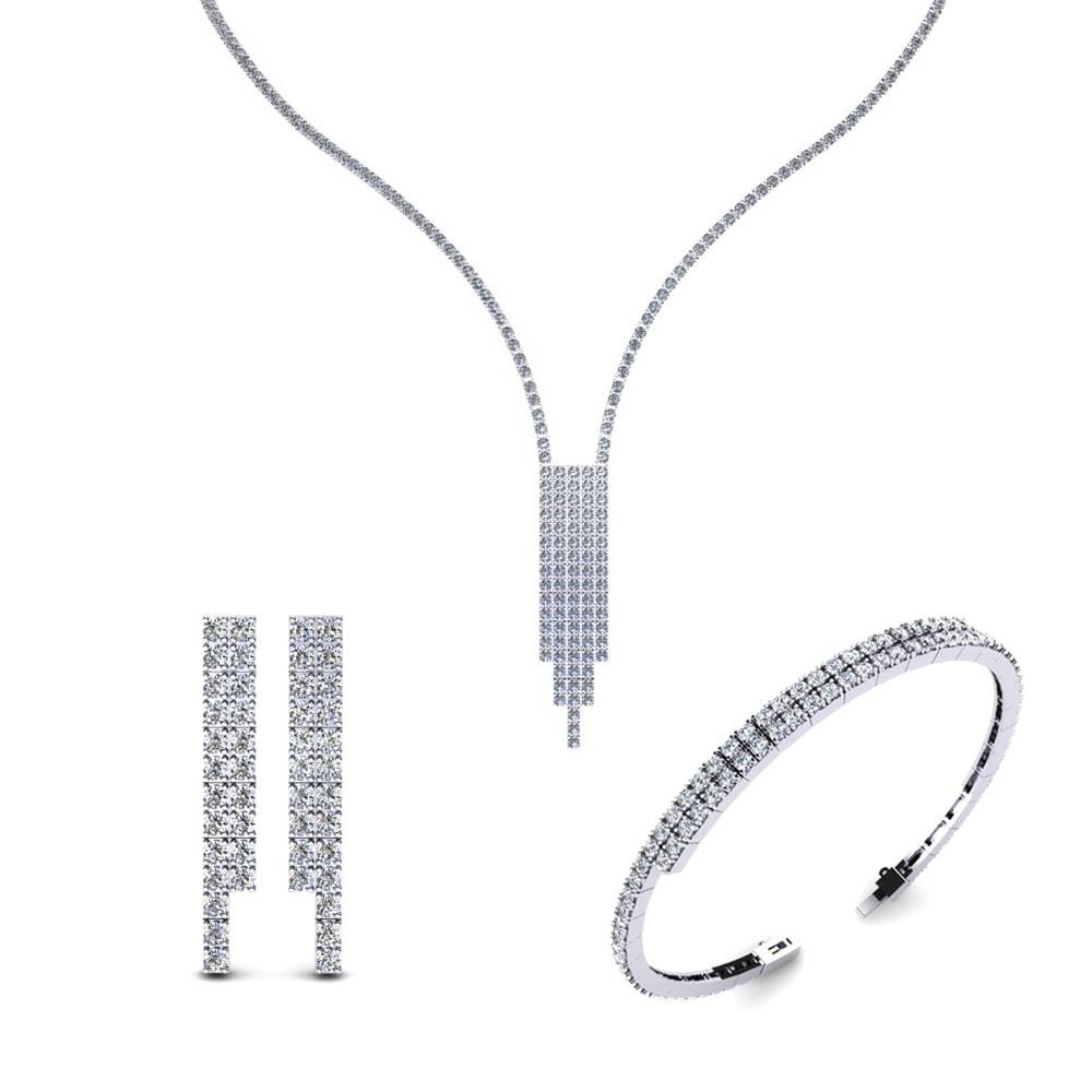 Silver Solitaire Pendant Set Gender: Women