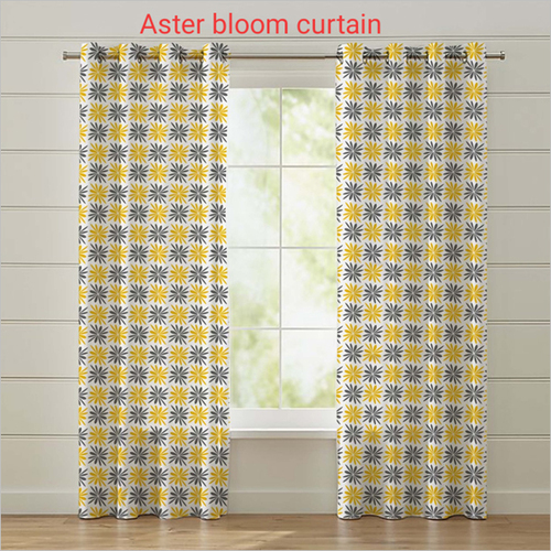 सफ़ेद-पीला-ग्रे एस्टर ब्लूम पर्दा