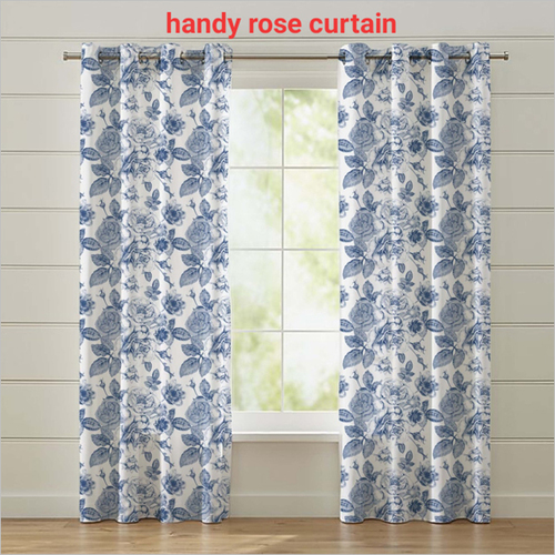 White-Grey Handy Rose Curtain