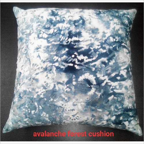 Avalanche Forest Cushion - 100% Cotton, 45x45 CM Size | White-Grey Printed Square Design, Ideal for Home and Hotel Decor