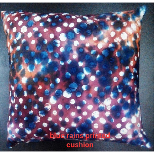 Multicolor Blue Rains Printed Cushion