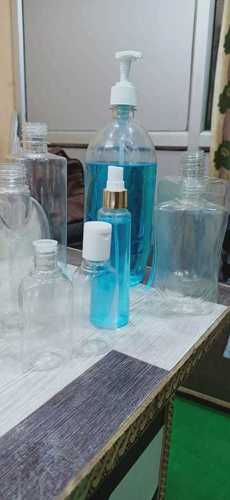 Sanitizer Bottle - PET Material, 100ml Capacity, 50x50x100mm Dimensions, Transparent Color | Screw Cap Closure for Hand Sanitizer Storage and Dispensing