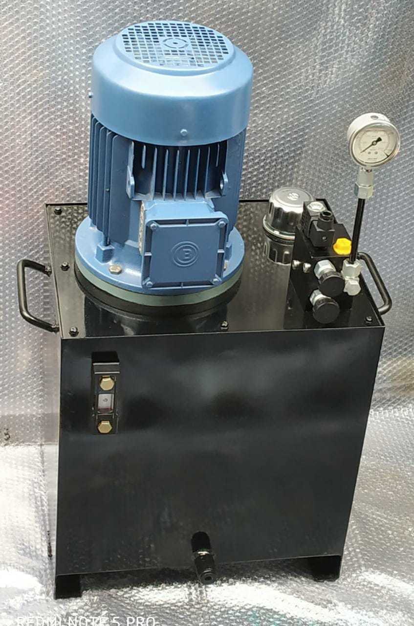 Hydraulic Power Pack - Ms Material, 0.5 Hp Motor, 1440 Rpm Speed | Black & Blue Color, Fully-automatic Design, Low Maintenance Solution